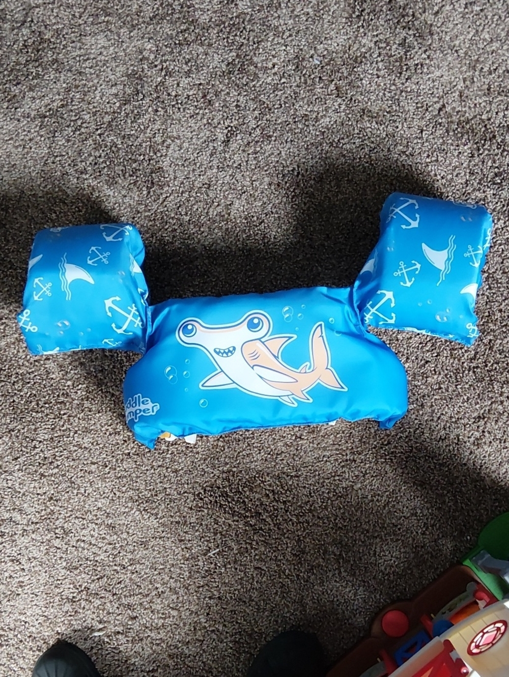 Kids Blue Shark Swim Float Arm Bands and Swim Vest